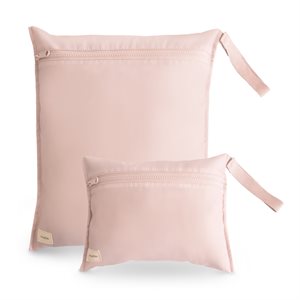 Mushie Water Resistant Wet Bag 2-pack - Blush